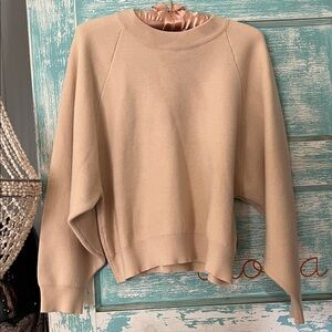 All:Row Beige cropped sweatshirt no size tag but fit like an oversize small